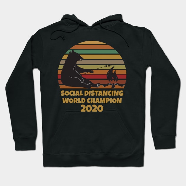 Social Distancing World Champion 2020 Hoodie by WorkMemes